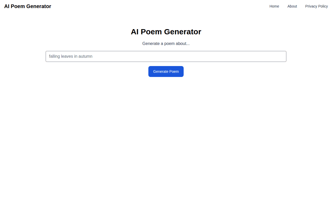 AI Poem Generator