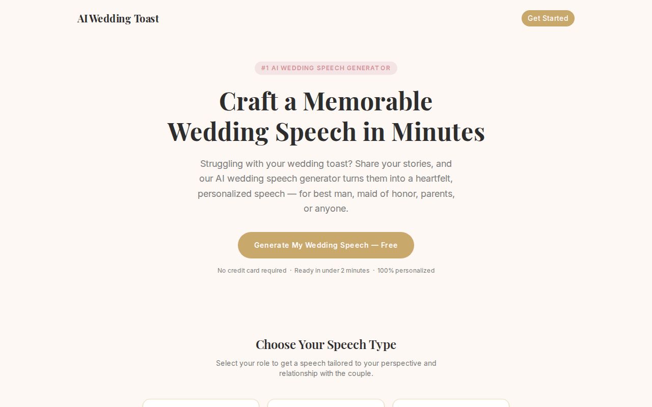 AI Wedding Toast