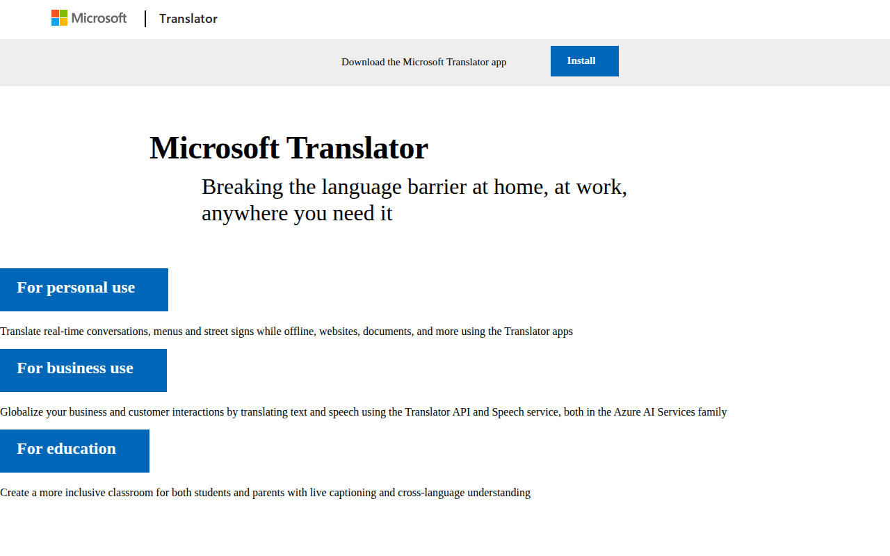 Microsoft Translator