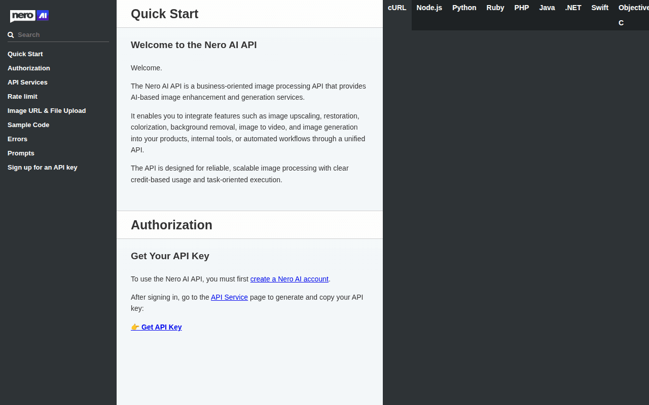Nero AI API